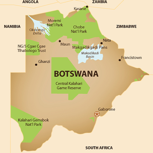 Botswana map