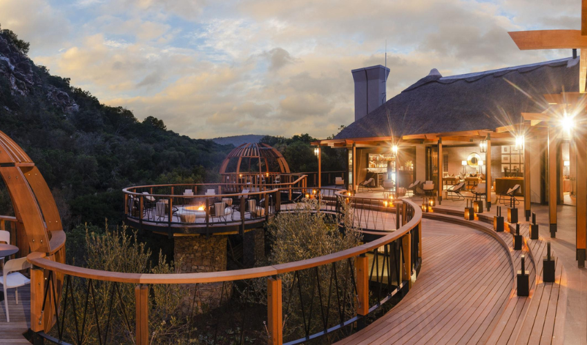 Overlooking the pool at Ellerman House