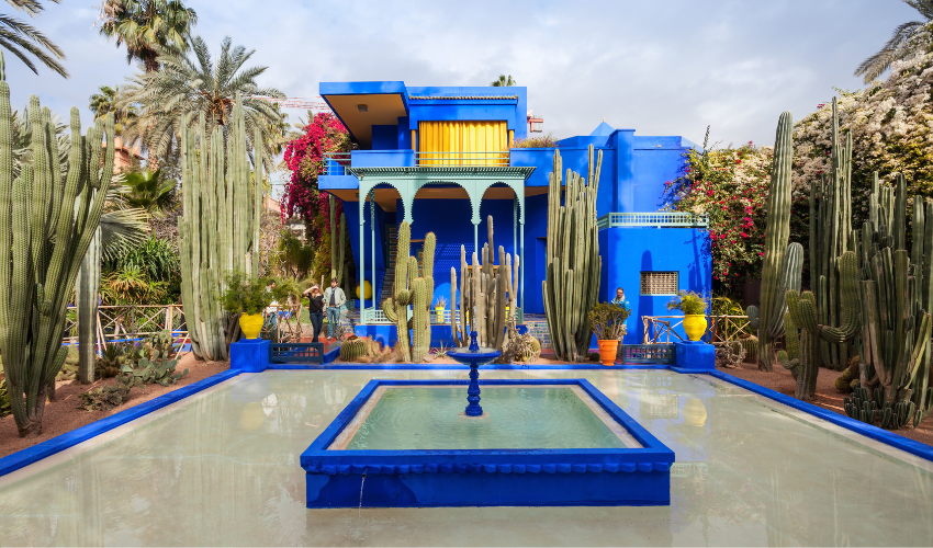 Majorelle Gardens, a captivating oasis envisioned by French painter Jacques Majorelle.