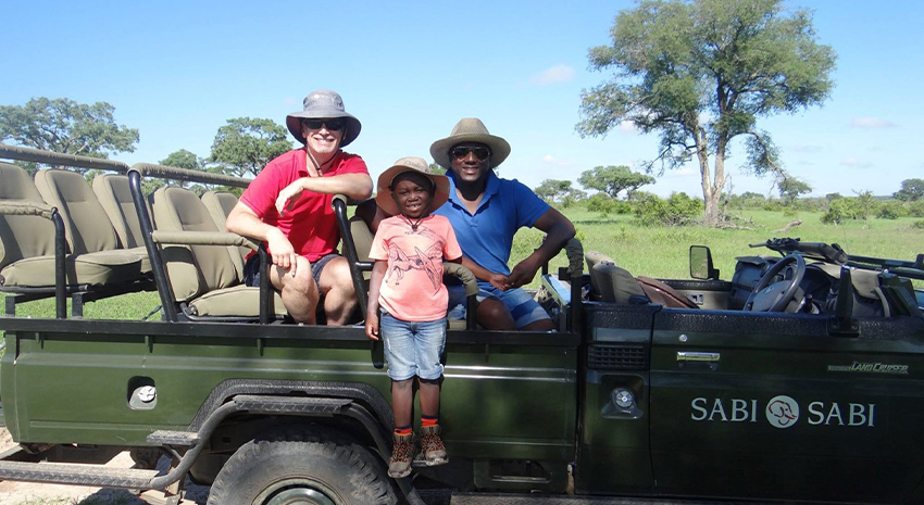 Sherwin and Family Enjoy A Game Drive