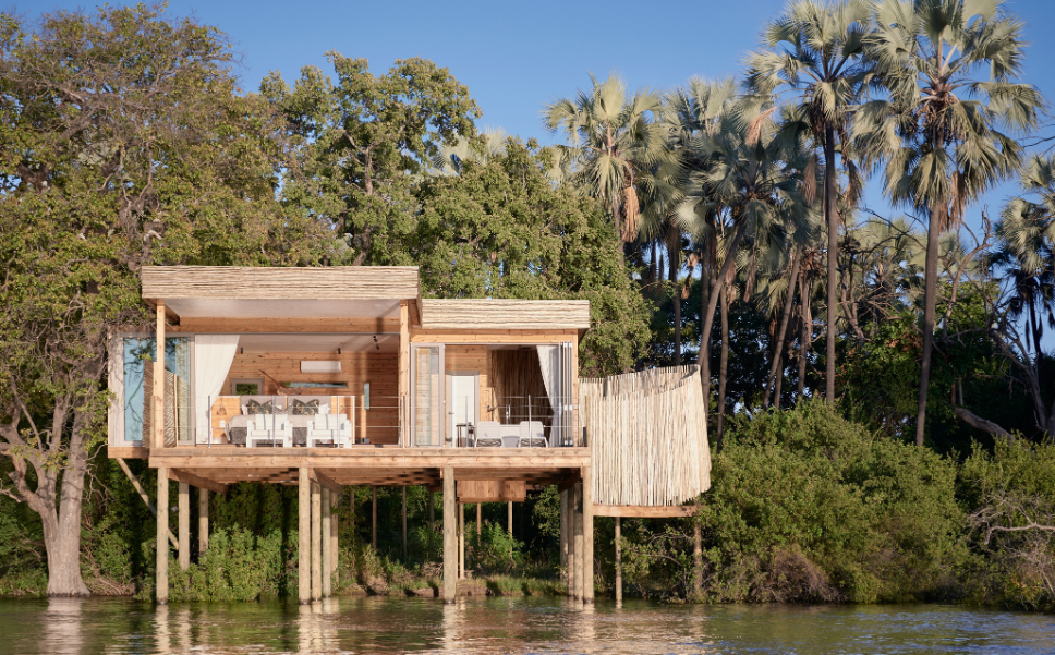 The Island Treehouse is perfectly positioned to maximize spectacular views of the legendary Zambezi.⁠
