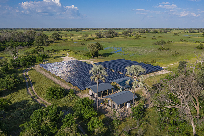 Solar Farm at Xigera Safari Lodge